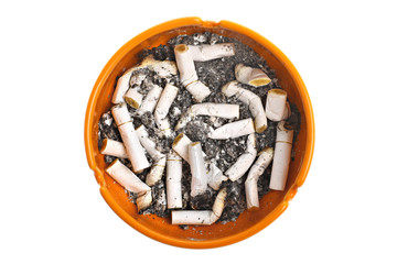 Ashtray and cigarettes