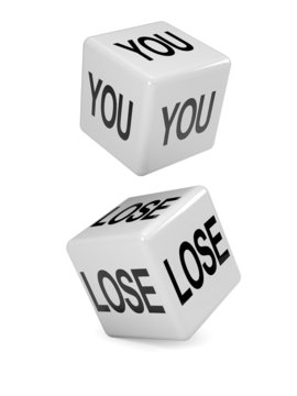 White dice "You Lose"