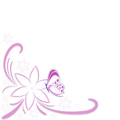 sfondo fiore e faralla