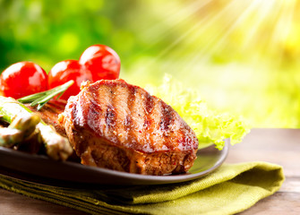 Grilled Beef Steak Meat