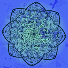 Oriental mandala motif