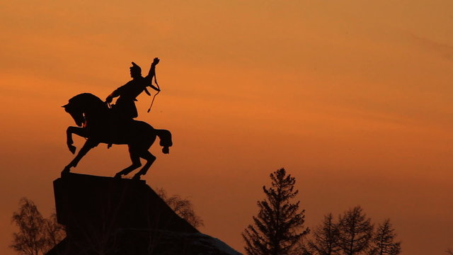 Monument to Salavat Yulaev in Ufa, Bashkortostan, Russia. 