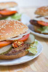 fresh made Hamburgers