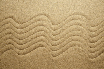 Fototapeta na wymiar Zen Fale z piasku
