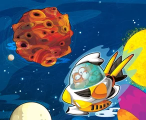 Printed kitchen splashbacks Cosmos The aliens - ufo - for kids