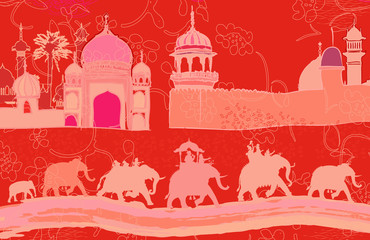 Indian decor with elephants