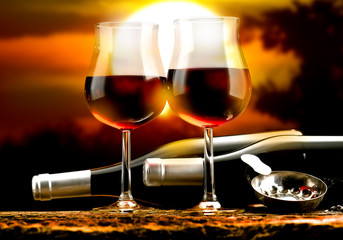 vino al tramonto