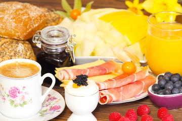 Frühstücksgedeck, Frühstückstisch