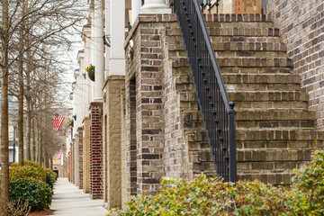 Bricks and Steps on American Townhouses