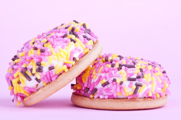 marshmallow cookies with sugar sprinkles