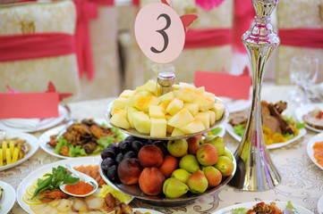 Fruits and Table Number