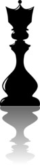 queen chess piece black
