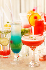 cocktails in the bar