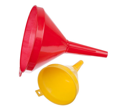 red and yellow watering can