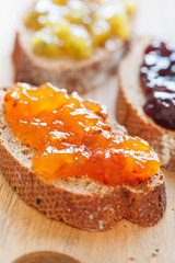 toasts with jam