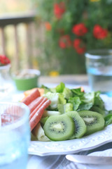 テラスでランチ