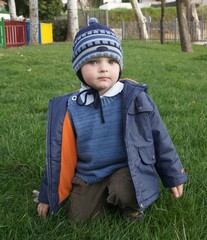 Little boy on grass