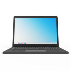 Modern Laptop isolated on white background