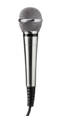 Silver handheld ball head microphone