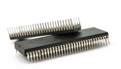 electronic chips isolated