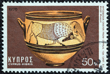 Mycenaean crater from Cyprus (Cyprus 1976)