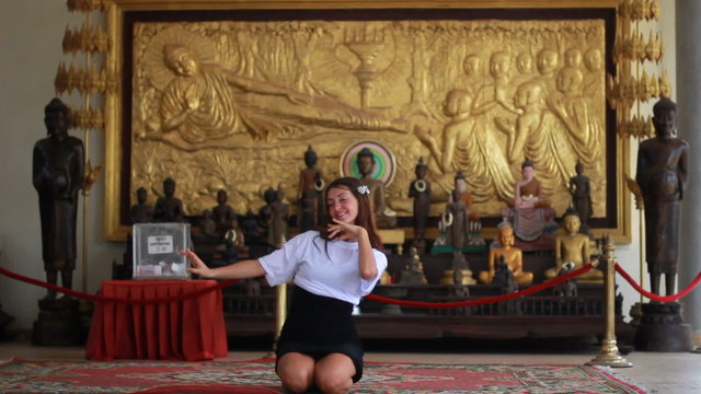 Tourist girl, Bangkok, Thailand.