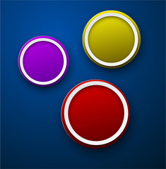 Set of paper round speech bubbles.