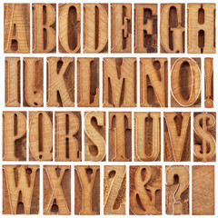 letterpress wood type alphabet