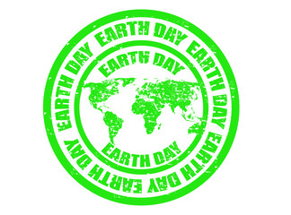 Earth day stamp