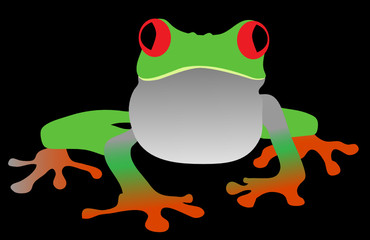 Green Frog Vector