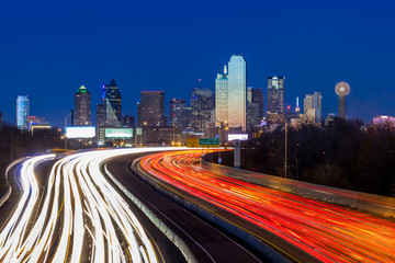 Fototapeta na wymiar Dallas Skyline w nocy