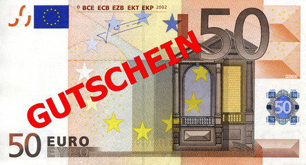 50 Euroschein - Gutschein