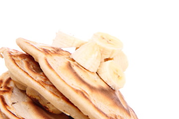 Pancakes with bananas