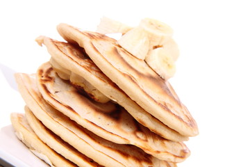 Pancakes with bananas