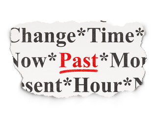 Timeline concept: Past on Paper background