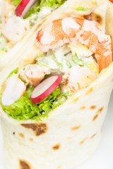 Tortilla Wrap with prawn or shrimps