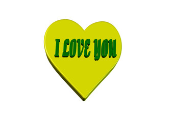Love sarı kalp