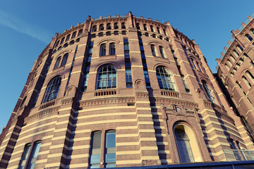 Famous old Gasometer in Vienna, Austria