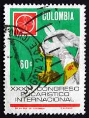 Postage stamp Colombia 1968 The Eucharist