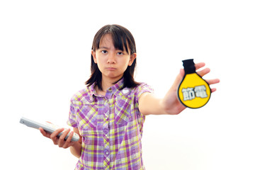 節電を訴える女の子