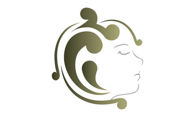 Concept profil vert gris
