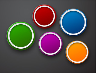 Set of paper round speech bubbles.