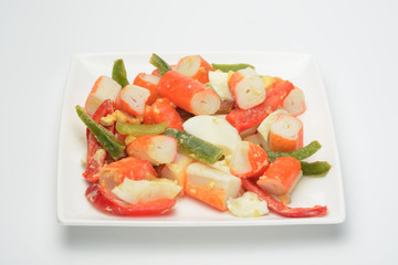 Ensalada de palitos de cangrejo