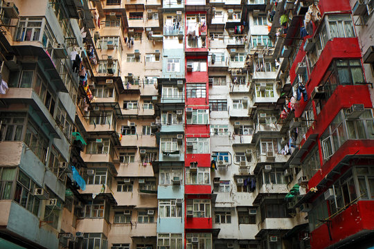 Old apartments in Hong Kong