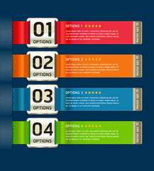 Colorful Medals with Ribbon Style Number Options Banner & Card.