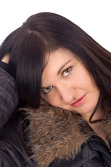 Woman in winter jacket