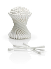 Cotton Buds on a white background