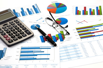 Obraz premium Graphs and Charts Report