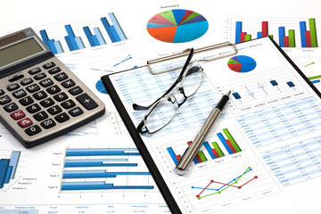 Obraz premium Graphs and Charts Report