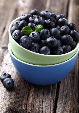 Fresh blueberry in a plate